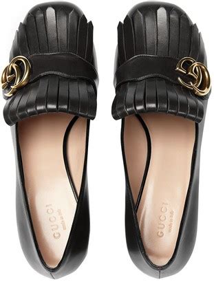 gucci monogram fringe detail pumps|Gucci.